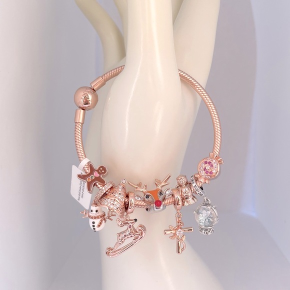 Linx Rose Gold Bracelet with Christmas Themed Charms - Picture 4 of 11